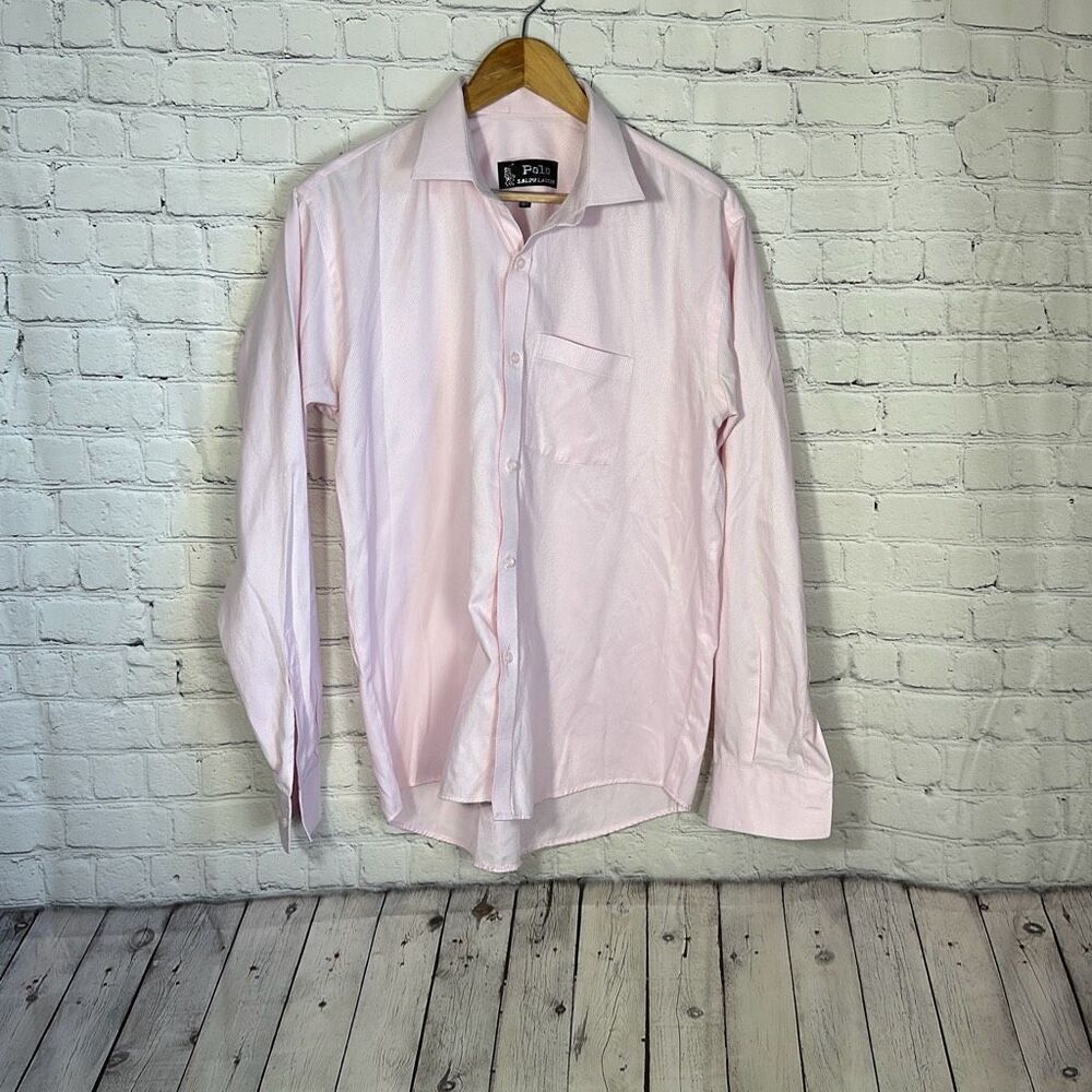 Polo Ralph Lauren Pink Long Sleeve Dress Shirt Size 16 1/2 Black Label